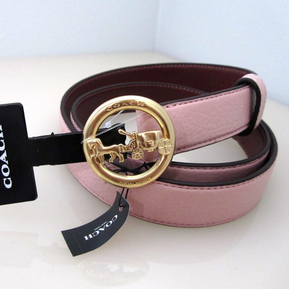 Coach Horse & Carriage Signature buckle belt Pink - Picture 4 of 7